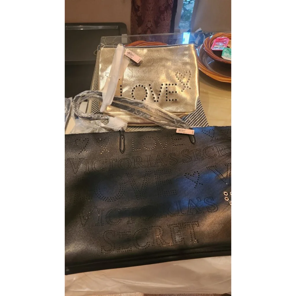 Victoria's Secret tote bag with matching pouch
